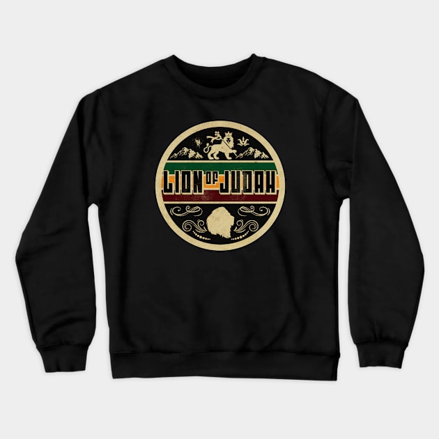 Lion of Judah Rastaman Crewneck Sweatshirt by CTShirts